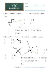 小学4年生 理科 学習プリント 練習問題 無料ダウンロード 印刷