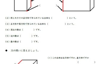 小4算数 直方体と立方体 の学習プリント 無料ダウンロード 印刷