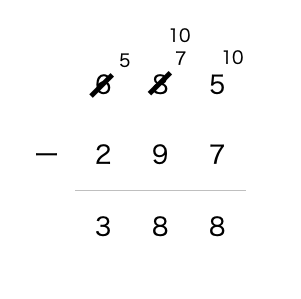 【図解】3桁のひき算の計算方法(コツ)