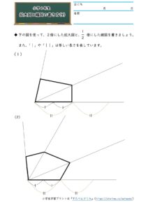 小6算数 拡大図と縮図 学習プリント 練習問題 無料ダウンロード印刷