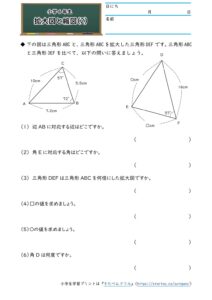 小6算数 拡大図と縮図 学習プリント 練習問題 無料ダウンロード印刷