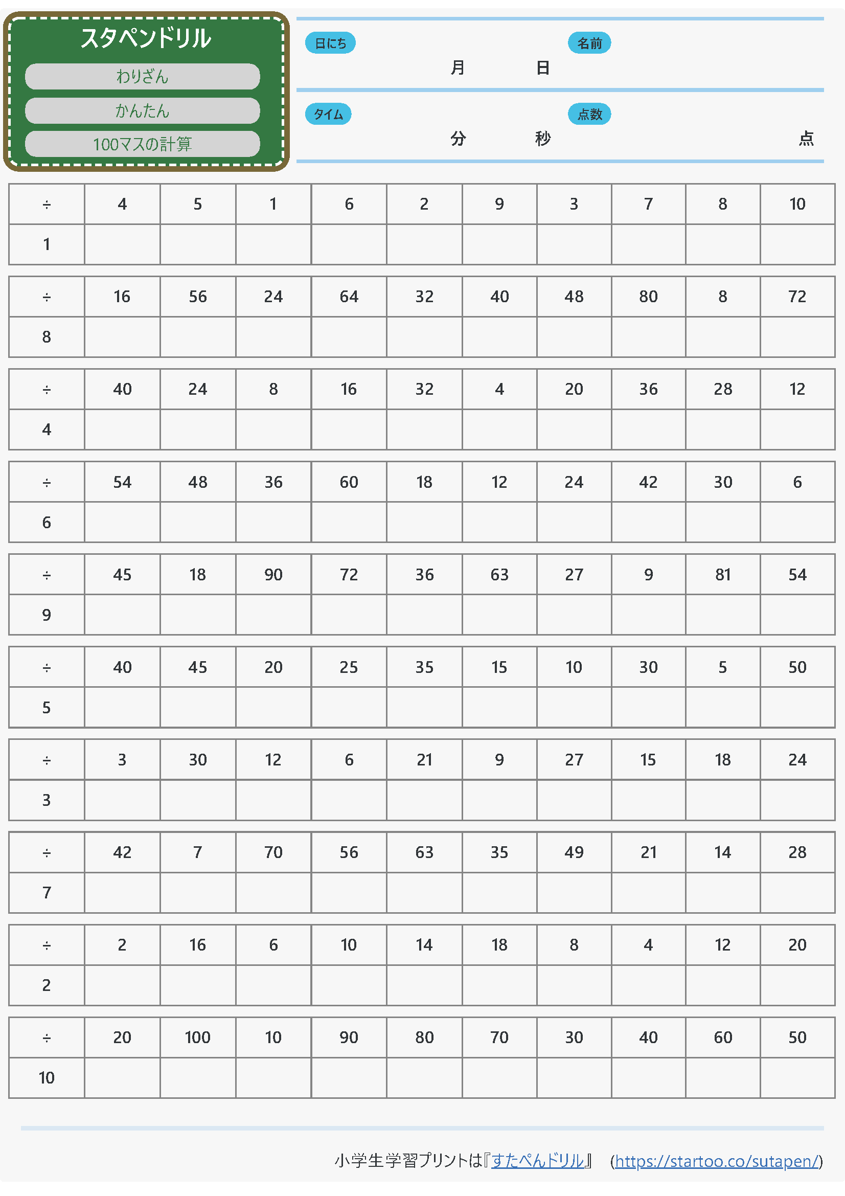 中学100マス計算プリント 基礎編 中学校数学科 Jjelectrofab Com