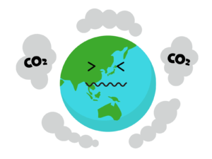 地球と二酸化炭素