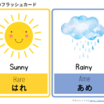天気の英語フラッシュカード(絵カード) | 無料ダウンロード印刷