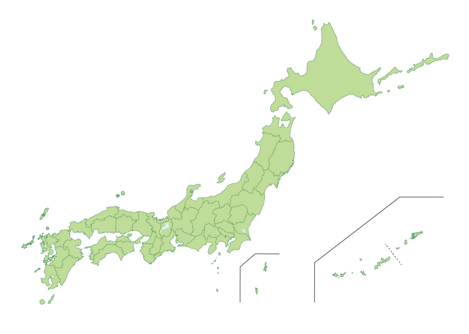 都道府県名なし(緑・書き込み可能)