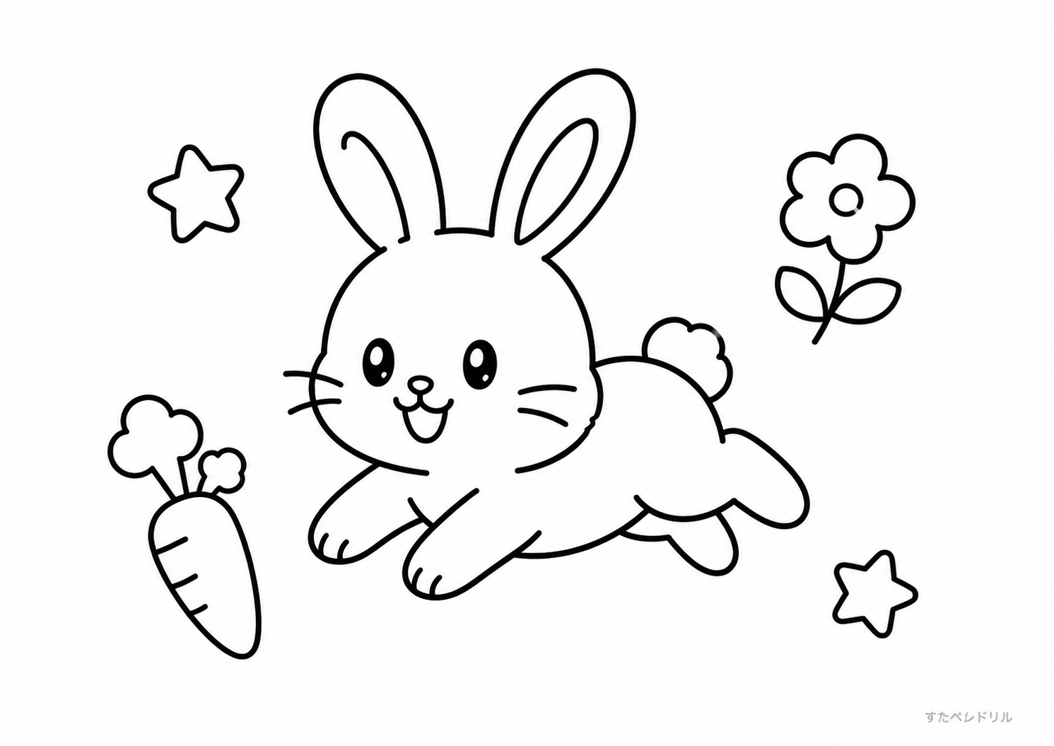 うさぎぬりえ・ジャンプ