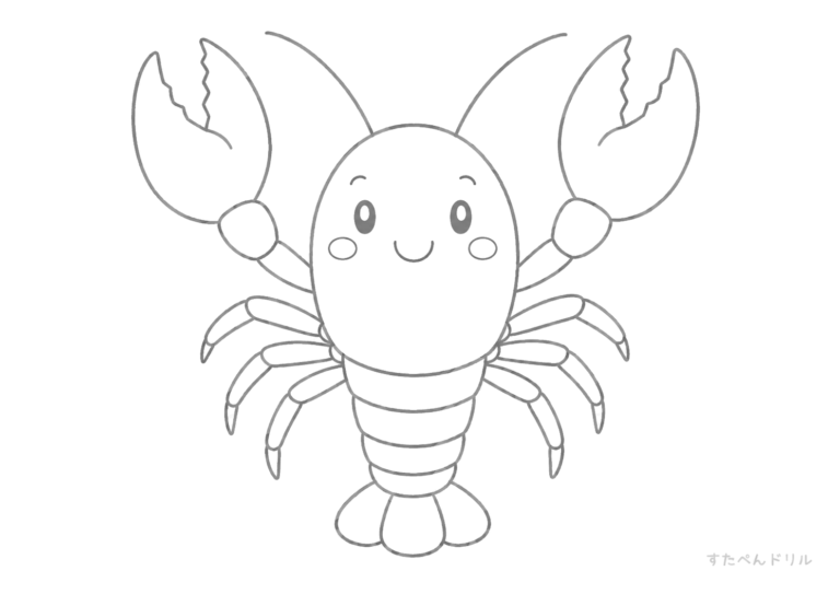 ザリガニのぬりえ