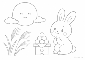 9月のぬりえの見本