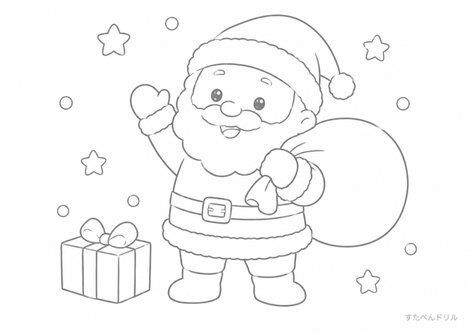 12月のぬりえ