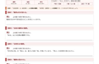 中2国語 動詞の活用プリント1 動詞の活用を図で整理