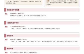 中2国語 活用する自立語プリント1 活用する自立語の図解