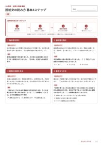 中1国語 読解問題のプリント見本