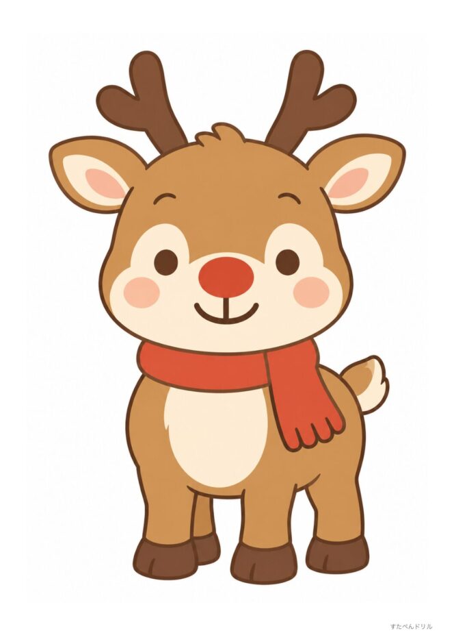 クリスマス 壁面飾り トナカイ イラスト 無料 印刷