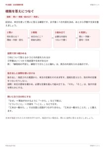 記述問題対策のプリント見本