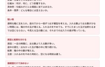 中3国語「説明文読解 発展」の学習ポイントプリント|仕組みを原因と結果の関係で読む方法