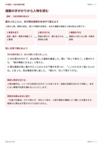 中3国語 小説文読解 発展のプリント見本