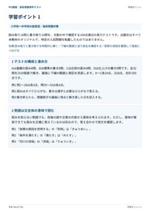 高校受験国語 漢字テストのプリント見本