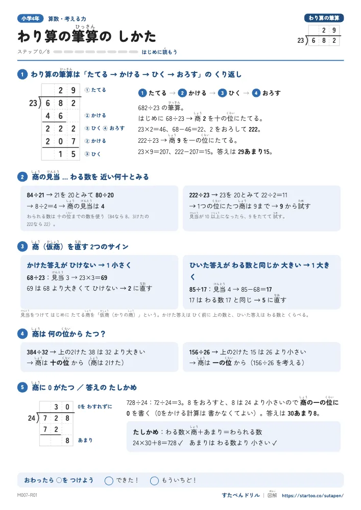 わり算の筆算 図解でわかる わり算の筆算